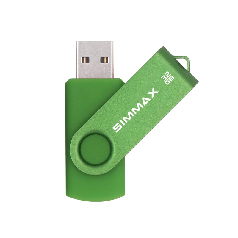 SIMMAX USB Flash Drives 2 Pack 32GB Memory Stick Swivel Design USB 2.0 Flash Drive Thumb Drive Zip Drives (32GB Blue Green) - Image 5